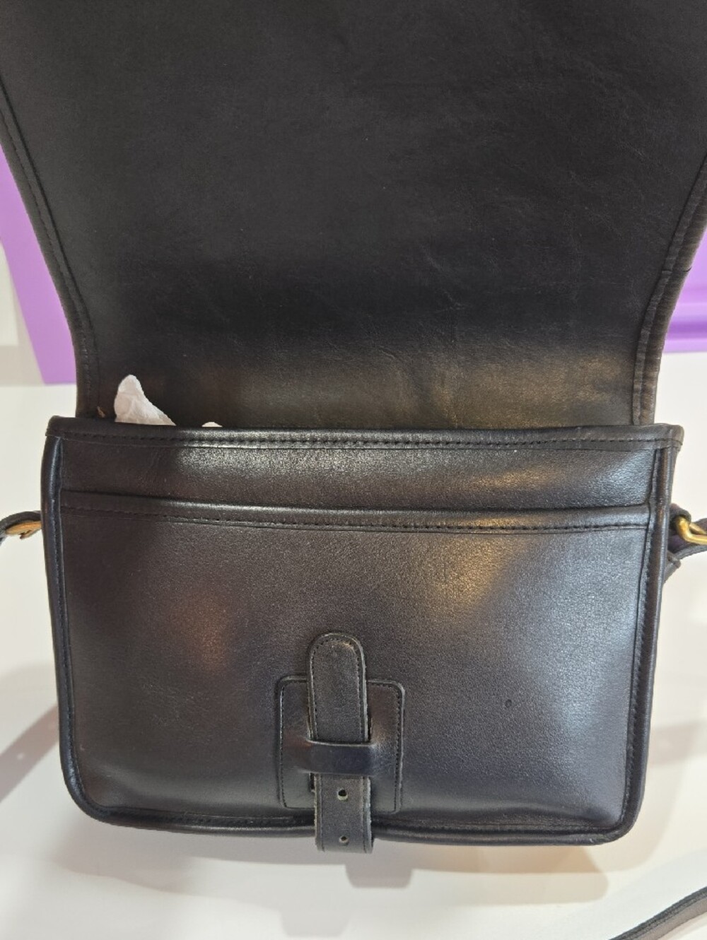 Coach Saddle Bag Black Vintage - Picture 2 of 11